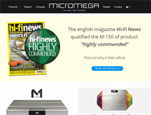 Tablet Screenshot of micromega.com